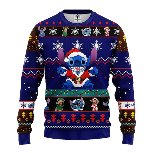 Stitch Cute Ugly Christmas Sweater Blue 1 Amazing Gift Idea Thanksgiving Gift ? Usalast