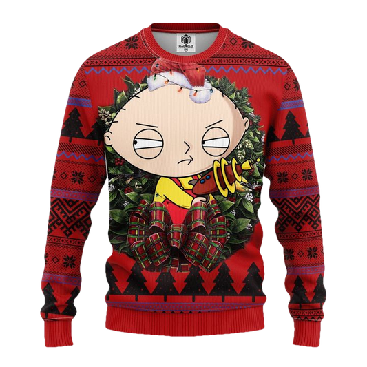 Stewie Griffin Peter Griffin Eric Cartman Noel Mc Ugly Christmas Sweater Thanksgiving Gift ? Usalast