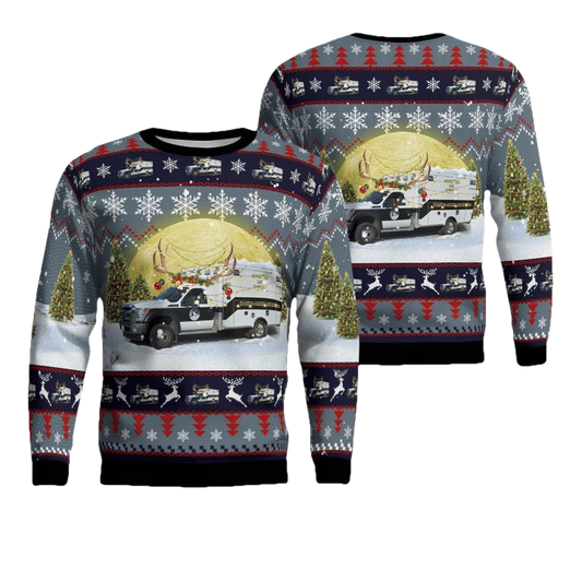 Staunton-Augusta County First Aid Rescue Squad Staunton Virginia Christmas AOP Sweater ? Usalast
