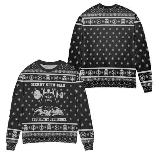 Star Wars Darth Vader Merry Sithmas You Filthy Jedi Rebel Ugly Christmas Sweater ? Black ? Usalast