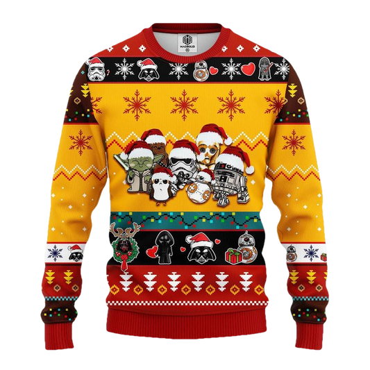 Star Wars Cute Ugly Christmas Sweater Yellow 2 Amazing Gift Idea Thanksgiving Gift ? Usalast