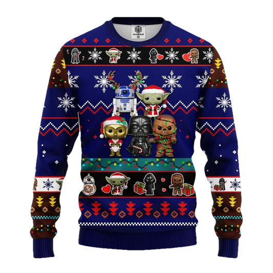 Star Wars Cute Ugly Christmas Sweater Blue 2 Amazing Gift Idea Thanksgiving Gift ? Usalast
