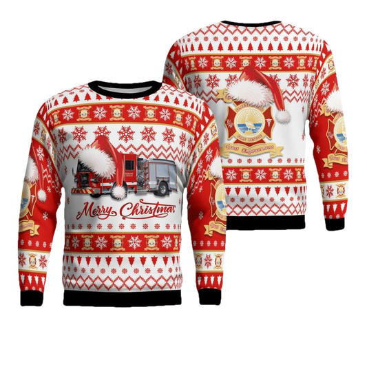 St Petersburg Pinellas County Florida St Petersburg Fire Department Christmas Sweater 3D ? Usalast