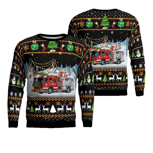 St Petersburg Pinellas County Florida St Petersburg Fire Department Christmas Sweater 3D ? HN11 ? Usalast