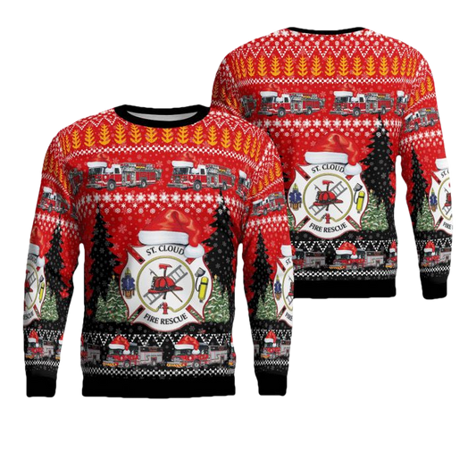 St Cloud Osceola County Florida St Cloud Fire Rescue Christmas Sweater 3D ? Usalast