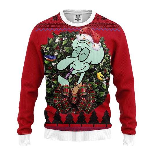 Squidward Tentacles Spongebob Squarepants Noel Mc Ugly Christmas Sweater Thanksgiving Gift ? Usalast