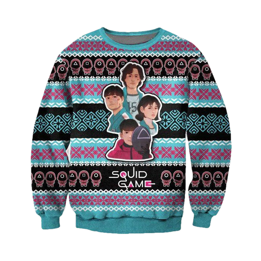 Squid Game Characters Christmas Sweater ? Usalast