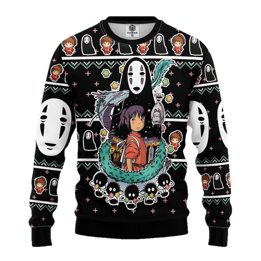 Spirited Away Ghibli Ugly Christmas Sweater Amazing Gift Idea Thanksgiving Gift ? Usalast