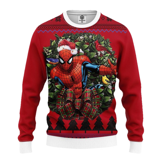 Spider Man Illustration Noel Mc Ugly Christmas Sweater Thanksgiving Gift ? Usalast