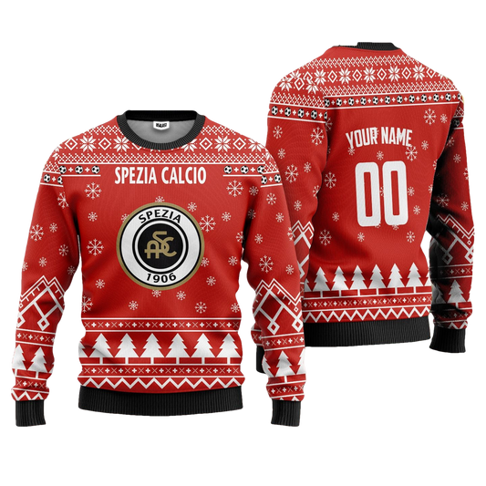 Spezia Calcio Personalized Ugly Christmas Sweater Red Version ? Usalast