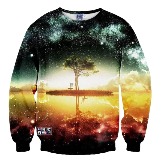 Space Galaxy 3D Sweater Men 3D Hoodies Harajuku Style Funny Print Nightfall Trees Hombre Sudadera Sh4345 ? Usalast