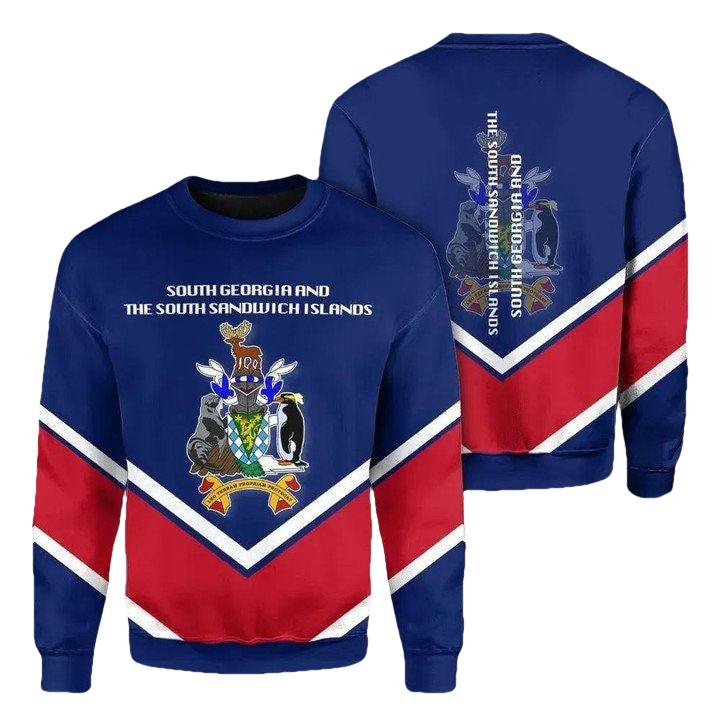 South Georgia And The South Sandwich Islands Coat Of Arms Sweater Lucian Style J5W ? Usalast