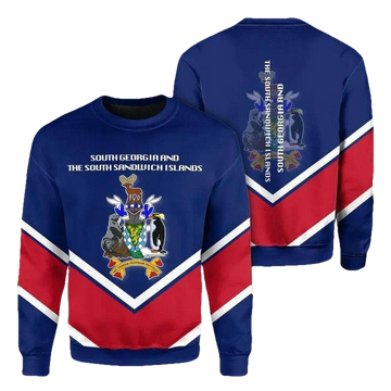 South Georgia And The South Sandwich Islands Coat Of Arms Sweater Lucian Style J5W ? Usalast