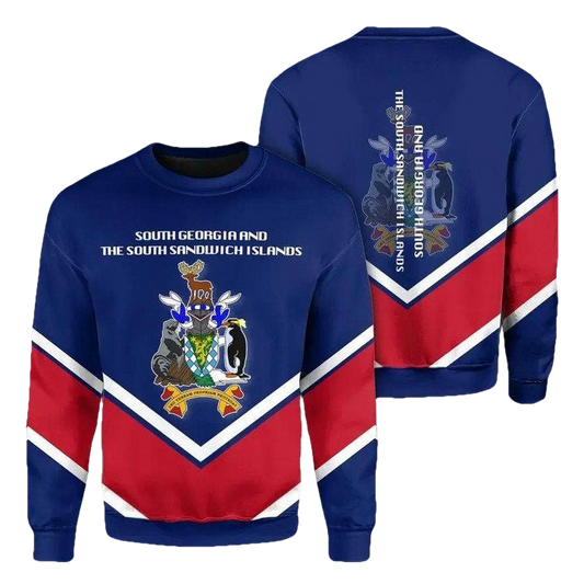 South Georgia And The South Sandwich Islands Coat Of Arms Sweater Lucian Style J5W ? Usalast