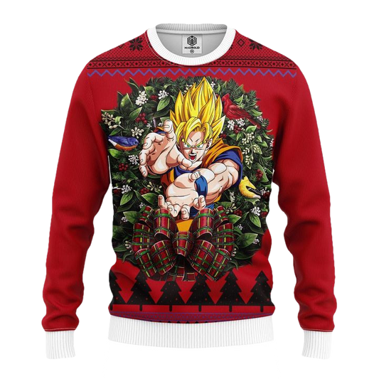Son Goku Super Saiyan 2 Noel Mc Ugly Christmas Sweater Thanksgiving Gift ? Usalast