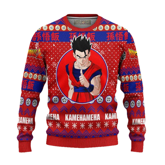 Son Gohan Ugly Christmas Sweater And 3D Hoodie Dragon Ball Z Xmas Gift ? Usalast