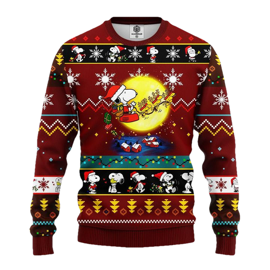 Snooby Moon Ugly Christmas Sweater Red 1 Amazing Gift Idea Thanksgiving Gift ? Usalast