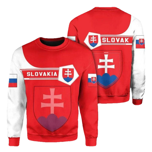 Slovakia Coat Of Arms Sweater Simple Style J78 ? Usalast