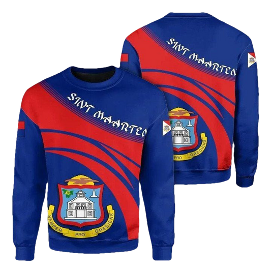 Sint Maarten Coat Of Arms Sweater Cricket Style J5W ? Usalast