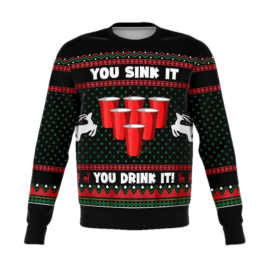 Sink And Drink For For Meme 3d Ugly Christmas Sweater ? Usalast