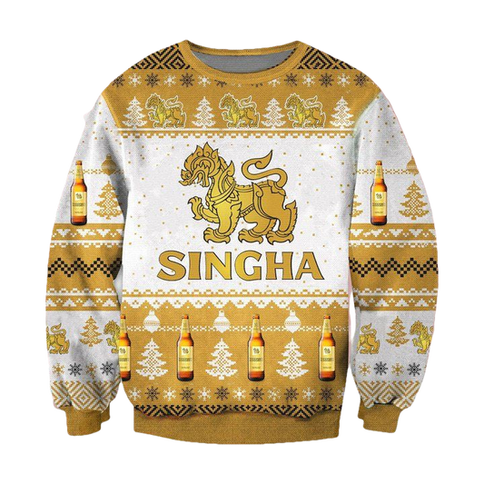 Singha Lager Beer Ugly Christmas Sweater 2022 ? Usalast