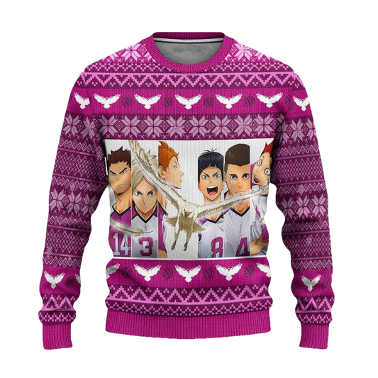 Shiratorizawa Academy Ugly Christmas Sweater Haikyuu Anime Xmas Gift ? Usalast