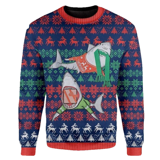Shark Christmas Personalized Unisex Christmas 3D Sweater ? Usalast