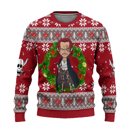 Shanks One Piece Anime Ugly Christmas Sweater Xmas Gift ? Usalast
