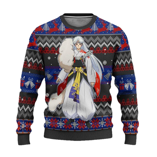 Sesshomaru Ugly Christmas Sweater Inuyasha Anime Xmas Gift ? Usalast