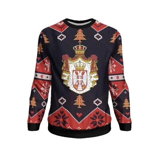 Serbia Christmas Sweater ? Santa Claus Ho Ho Ho ? Bn1810 ? Usalast