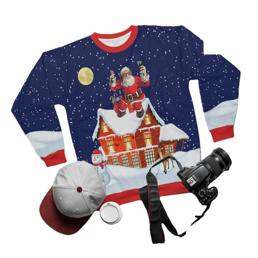 Selife Santa Merry Taking Selfie 3d Ugly Christmas Sweater ? Usalast