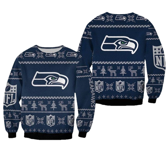 Seattle Seahawks Nfl Ugly Sweater Christmas 3D Sweater ? Usalast