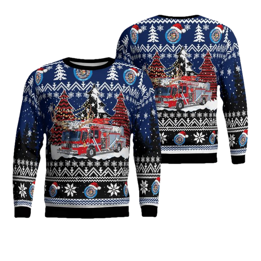 Scott Township Fire EMS Christmas AOP Sweater ? Usalast
