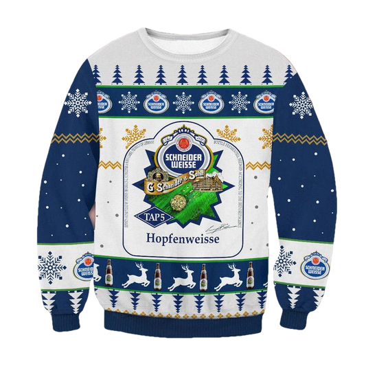Schneider Weisse Hopfenweisse Beer Ugly Christmas Sweater 2022 ? Usalast