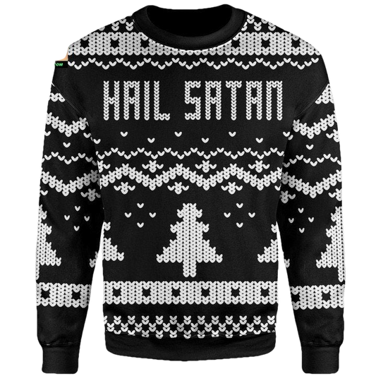 Satanic Christmas Sweater Hail Satan ? Usalast