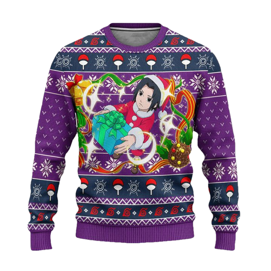 Sasuke Ugly Christmas Sweater Naruto Anime Xmas Gift ? Usalast