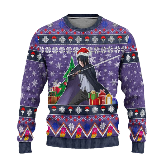 Sasuke Uchiha Anime Ugly Christmas Sweater Custom Boruto Xmas Gift ? Usalast