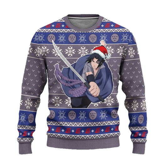 Sasuke Rinnegan Ugly Christmas Sweater Naruto Anime Xmas Gift ? Usalast