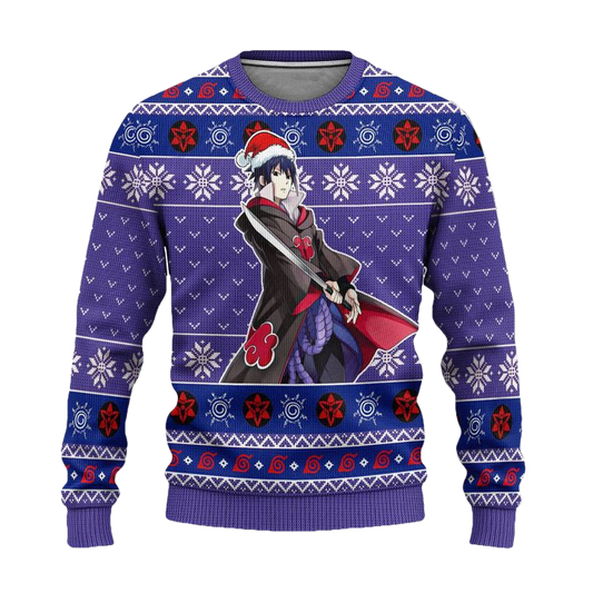 Sasuke Akatsuki Ugly Christmas Sweater Naruto Anime Xmas Gift ? Usalast