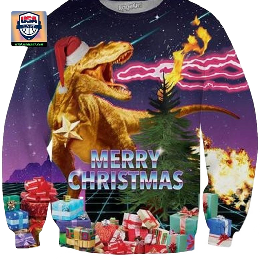 Santasaurus Rex Ugly Christmas Sweater ? Usalast