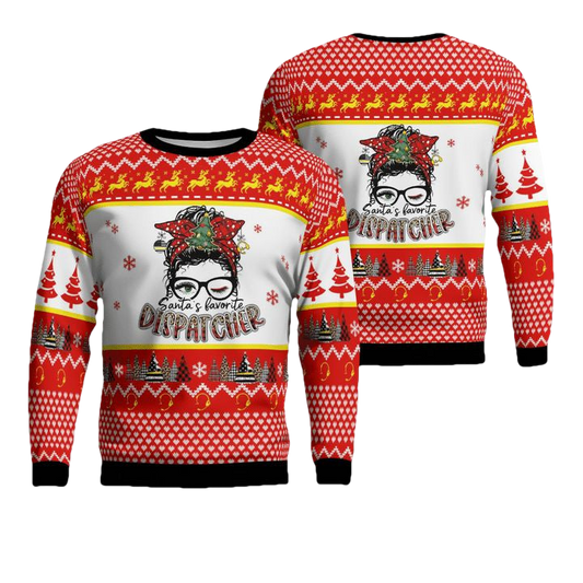 Santas Favorite Dispatcher Christmas Sweater 3D ? Usalast