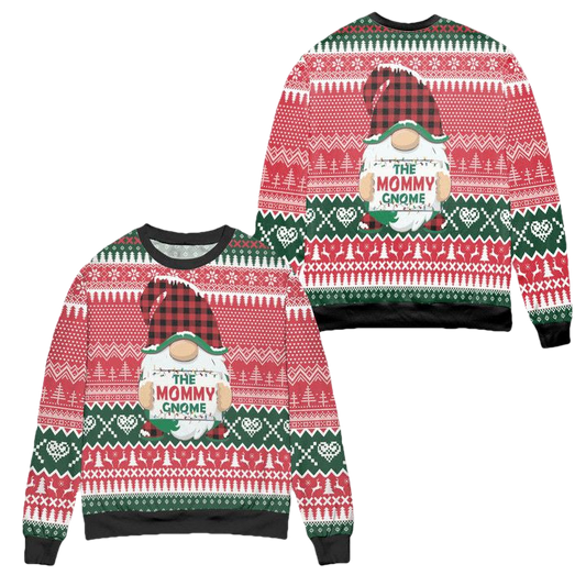 Santa My Mommy Gnome Ugly Christmas Sweater ? Red Green ? Usalast