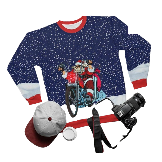 Santa Merry Driving Bike 3d Ugly Christmas Sweater ? Usalast