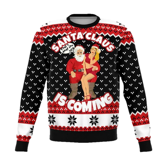 Santa Is Coming Meme 2022 Design 3d Ugly Christmas Sweater ? Usalast
