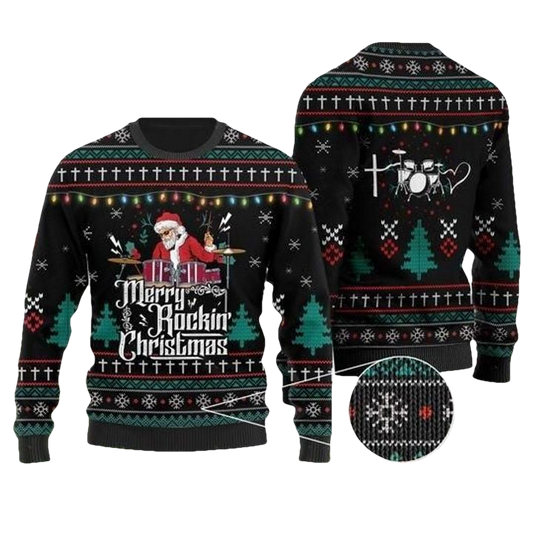 Santa Claus Rockin Ugly Christmas Sweater 2022 ? Usalast