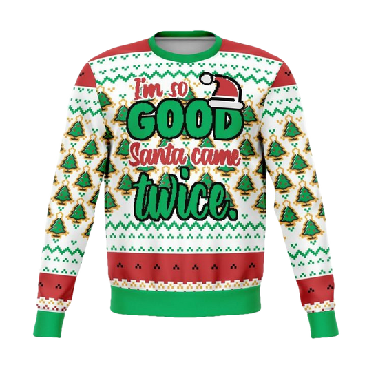 Santa Came Twice This Year Meme 2022 Design 3d Ugly Christmas Sweater ? Usalast