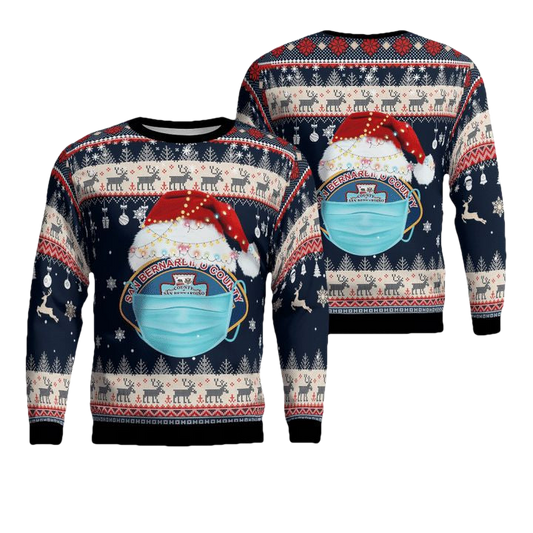San Bernardino County Fire Christmas AOP Sweater ? Usalast