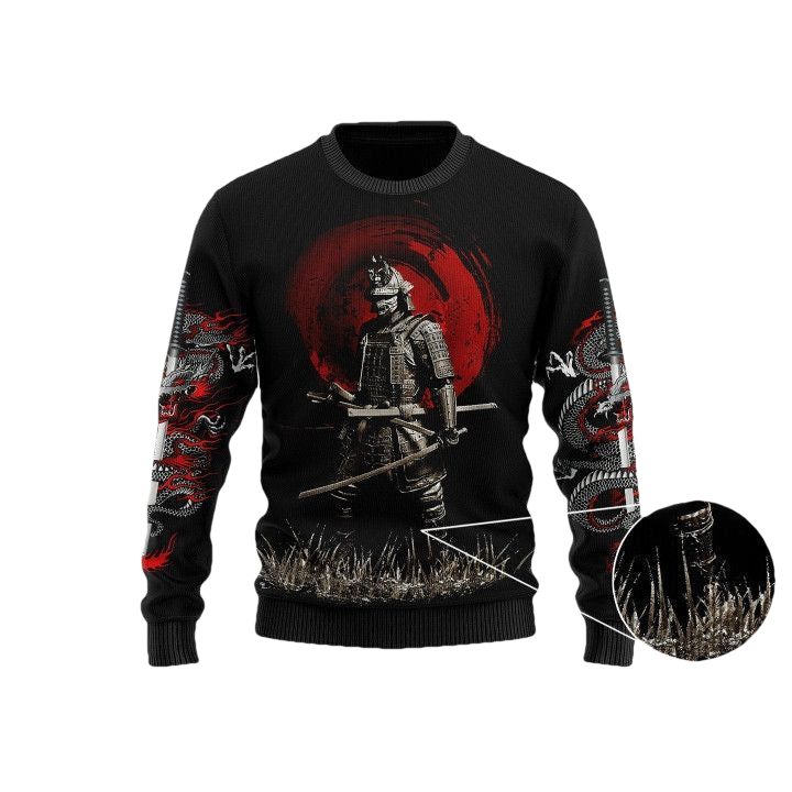 Samurai Tattoo Ugly Christmas Sweater For Men Women Adult Us4135 ? Usalast