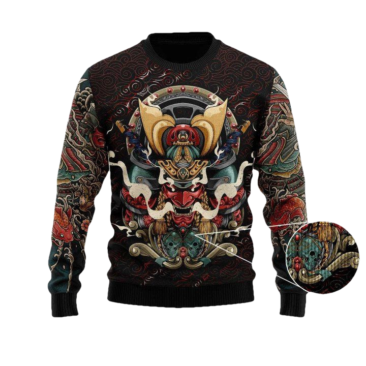 Samurai Tattoo Ugly Christmas Sweater For Men Women Adult Us4133 ? Usalast