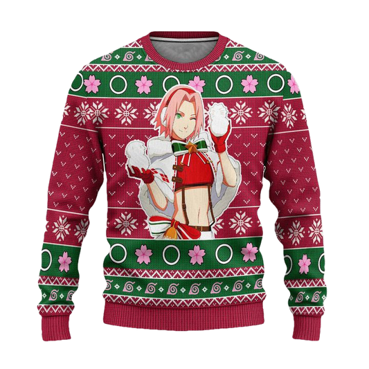 Sakura Teen Age Ugly Christmas Sweater Naruto Anime Xmas Gift ? Usalast